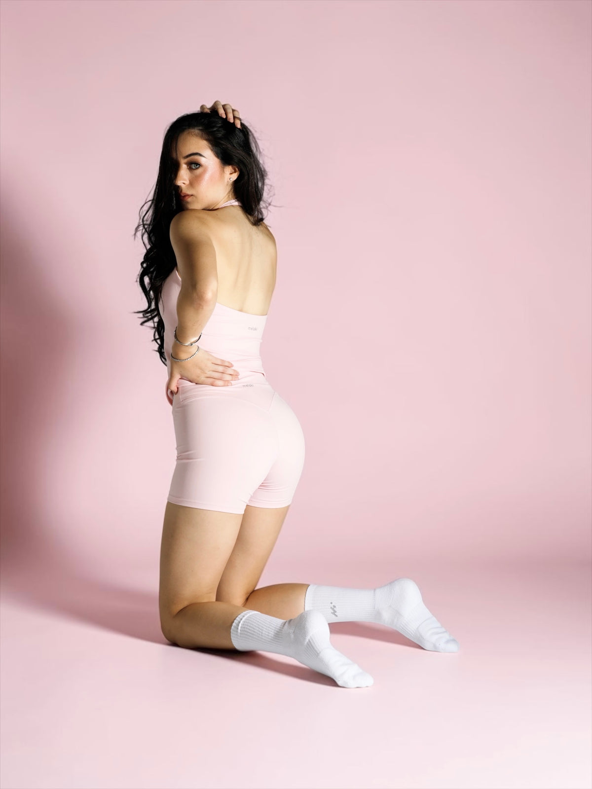 Softsculpt Neck halter top Ballet Pink