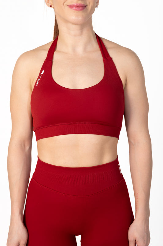 Active Halter Bra Cherry