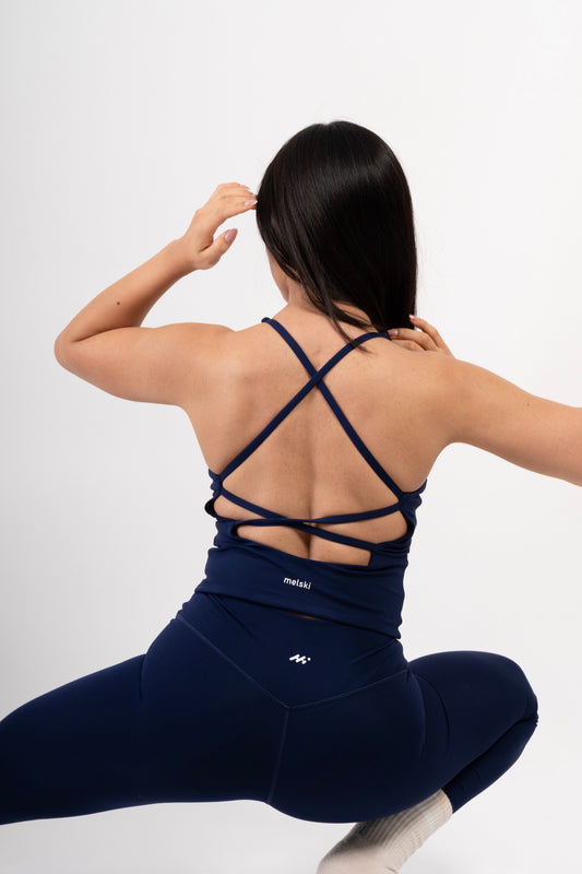 Flawless Cross-Back Top Navy