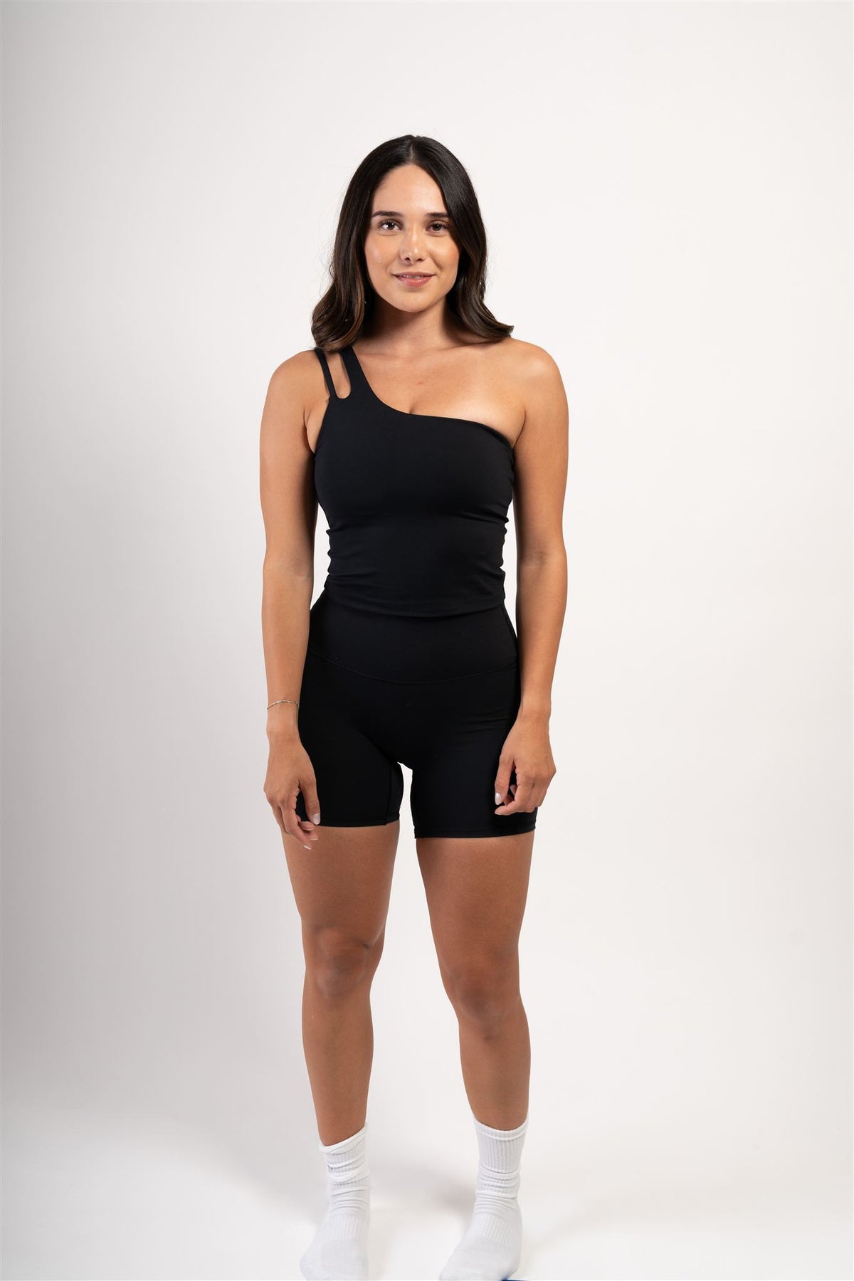 Flawless One Shoulder Top Black