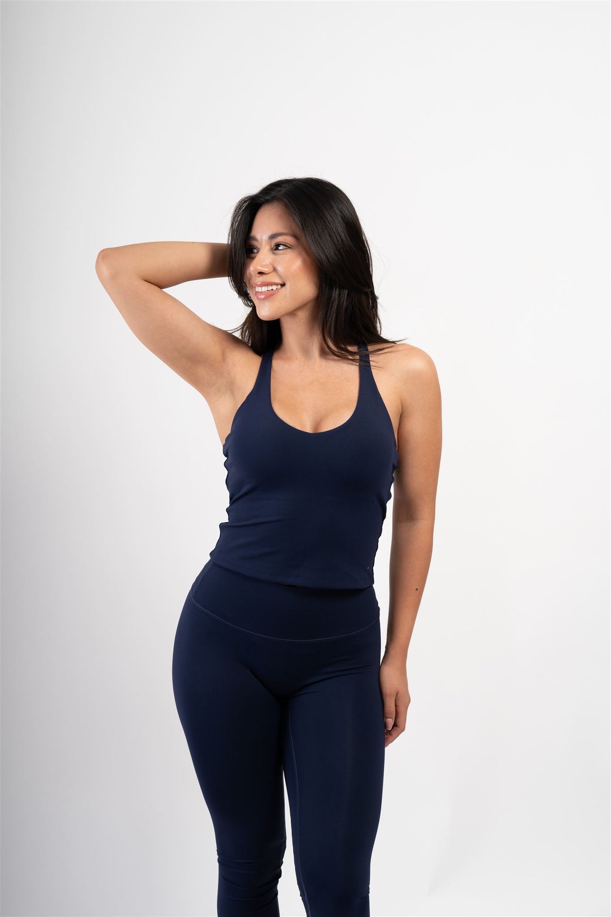 Flawless Cross-Back Top Navy