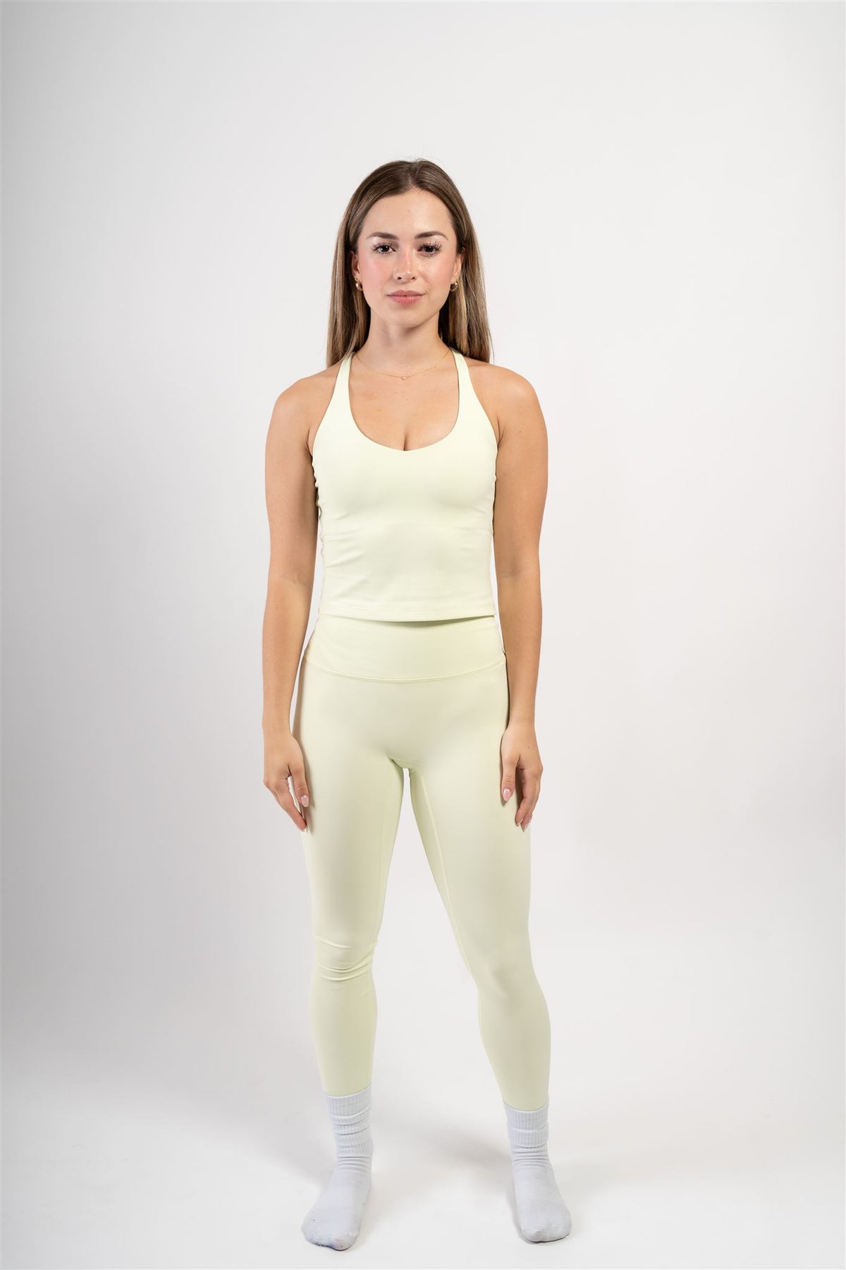 Flawless Cross-Back Top Lemon