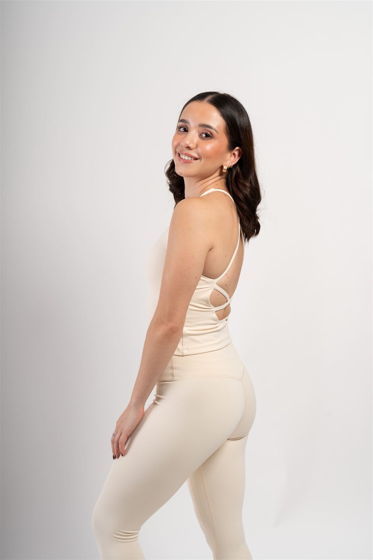 Flawless Cross-Back Top Oatmilk